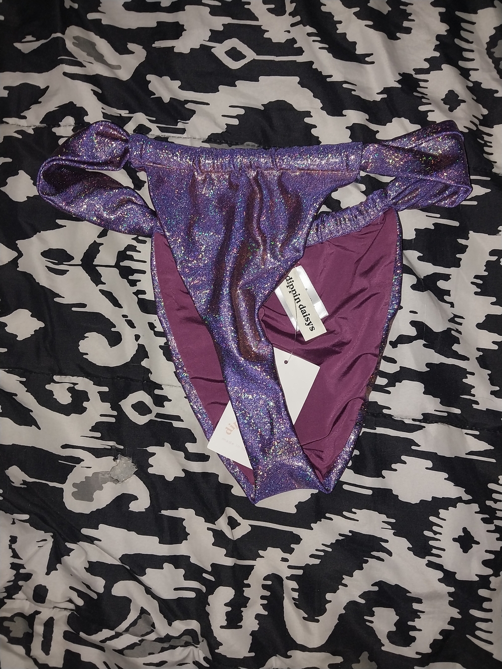 Sparkling Purple Bikini Bottom